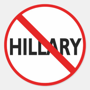 Anti Hillary Classic Round Sticker