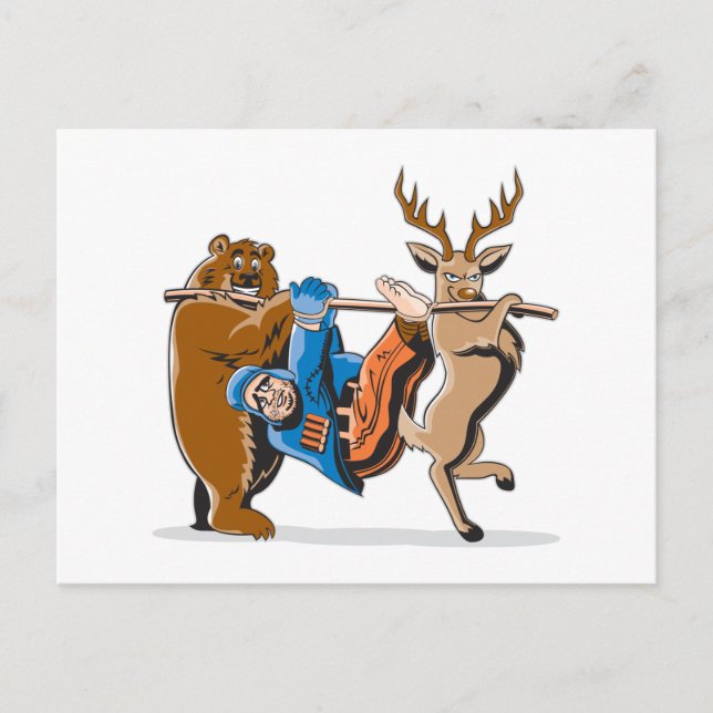 Anti Hunting Animal Revenge Postcard (Front)