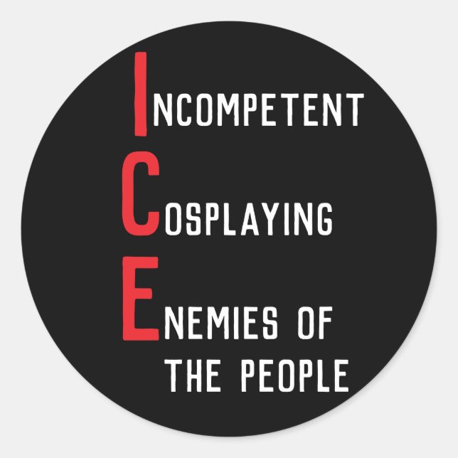 Anti ICE Classic Round Sticker (Front)