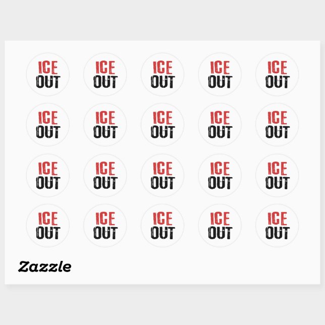 Anti ICE Out Political Activism Protest Classic Round Sticker (Sheet)