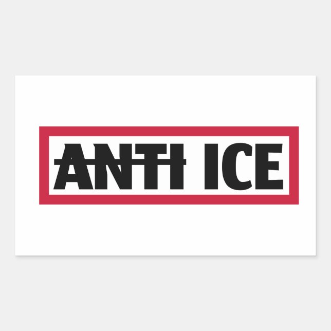 Anti ICE Rectangular Sticker (Front)