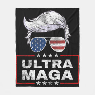 Anti J.o.e B.i.d.e.n Proud Ultra-Maga Fleece Blanket