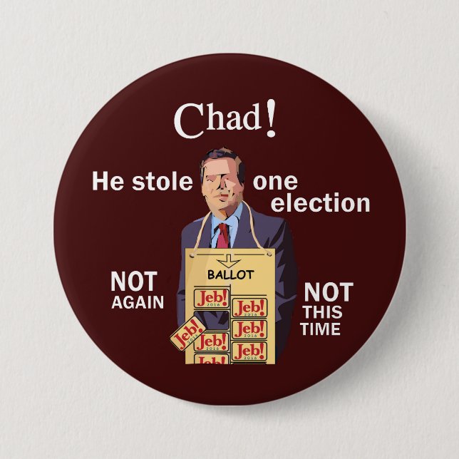 Anti-Jeb Bush 2016 7.5 Cm Round Badge (Front)