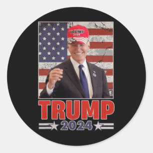 Anti Joe Biden Funny Conservative Donald Trump 202 Classic Round Sticker