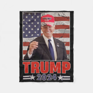 Anti Joe Biden Funny Conservative Donald Trump 202 Fleece Blanket
