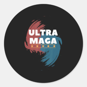 Anti Joe Biden Ultra Maga and proud of it  Classic Round Sticker