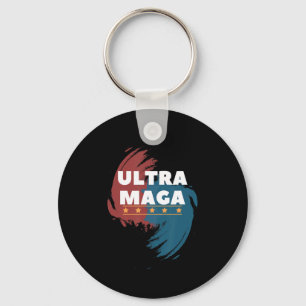 Anti Joe Biden Ultra Maga and proud of it  Key Ring