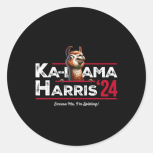 Anti Kamala Harris 24 Pro Trump 2024 Humour Ka-lla Classic Round Sticker