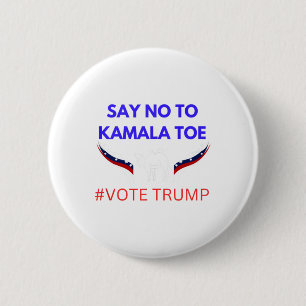 Anti Kamala Harris 6 Cm Round Badge