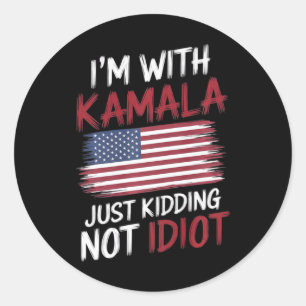 Anti Kamala Harris Election Shirt Republican Polit Classic Round Sticker