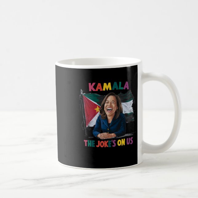 Anti Kamala Harris Palestine Flag  Coffee Mug (Right)