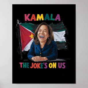 Anti Kamala Harris Palestine Flag  Poster