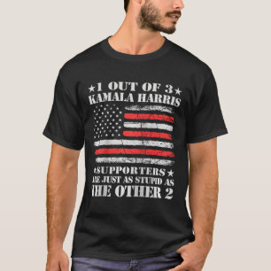 Anti Kamala Harris Stupid Joke American Flag Usa H T-Shirt