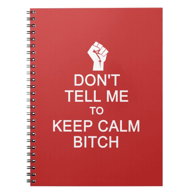 Anti - Keep Calm custom notebook (Front)
