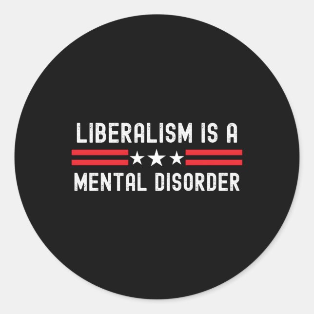 Anti-Liberal Republican Dad American Anti-Biden Hu Classic Round Sticker (Front)