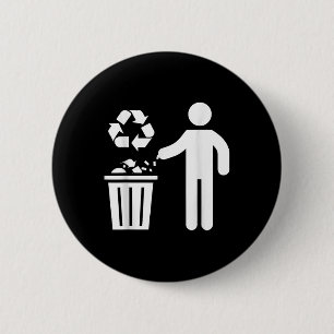 Anti Littering No Environment Environmental Protec 6 Cm Round Badge
