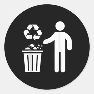 Anti Littering No Environment Environmental Protec Classic Round Sticker