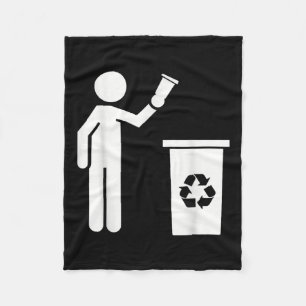 Anti Littering No Environment Environmental Protec Fleece Blanket