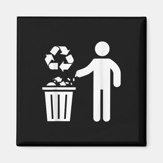 Anti Littering No Environment Environmental Protec Magnet (Front)