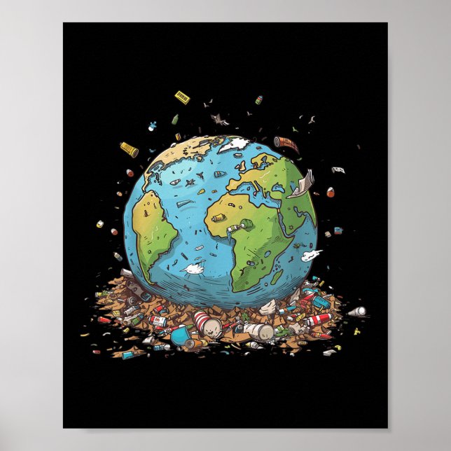 Anti Littering No Environment Environmental Protec Poster (Front)