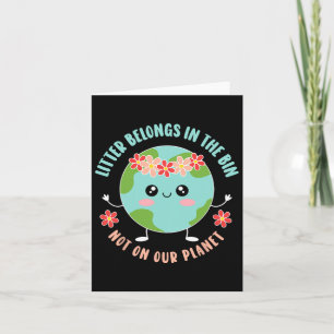 Anti Littering Recycle Climate Change No Littering Card
