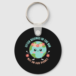 Anti Littering Recycle Climate Change No Littering Key Ring