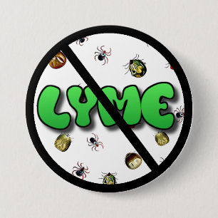 Anti Lyme Disease Awareness Ribbons Ticks Button