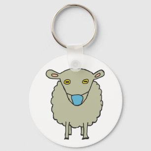 Anti-Mask Mask-Wearing Sheep Key Ring