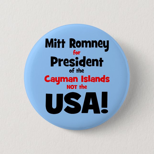 anti Mitt Romney 6 Cm Round Badge (Front)
