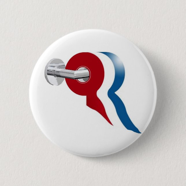 Anti Mitt Romney 6 Cm Round Badge (Front)