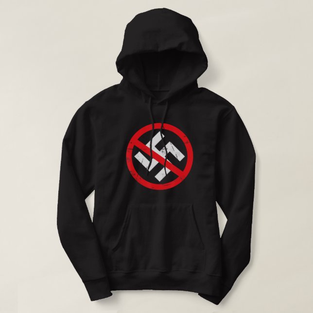 Anti-Nazi Anti-Fascist Anti-Dictators Anti-Evil.pn Hoodie (Design Front)