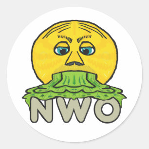 Anti New World Order Classic Round Sticker