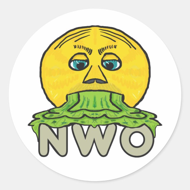 Anti New World Order Classic Round Sticker (Front)