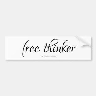 Anti New World Order Free Thinker Independent Bumper Sticker