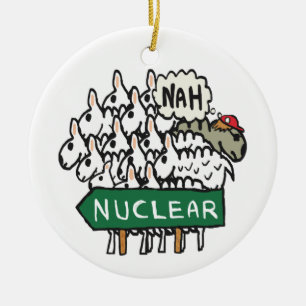 Anti Nuclear Ceramic Ornament