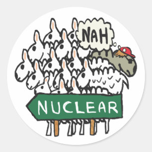 Anti Nuclear Classic Round Sticker