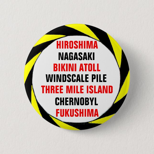 Anti-NUKE 6 Cm Round Badge (Front)