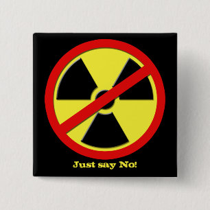 Anti Nukes - Japan says No! 15 Cm Square Badge