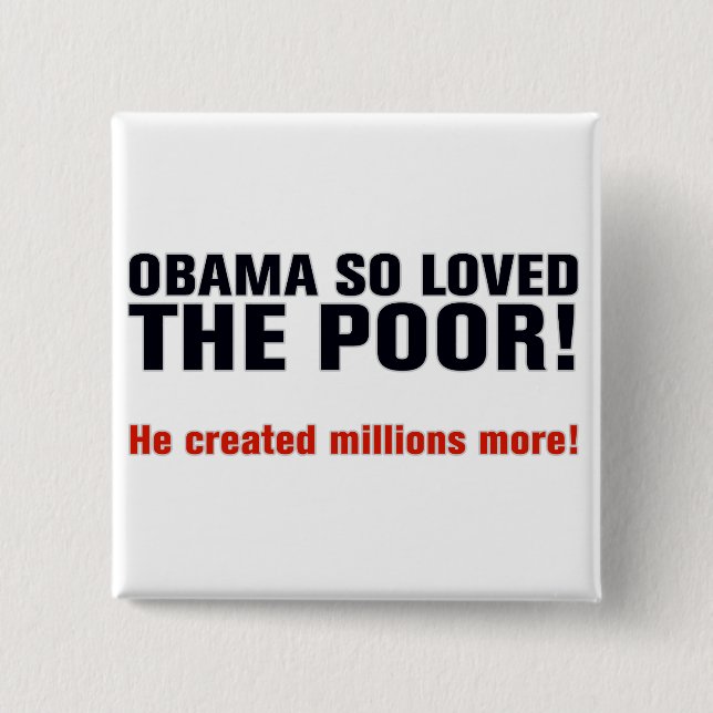 Anti Obama 15 Cm Square Badge (Front)