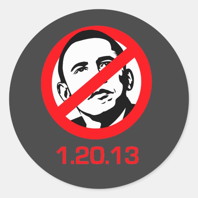 Anti-Obama - 1.20.13 Classic Round Sticker (Front)