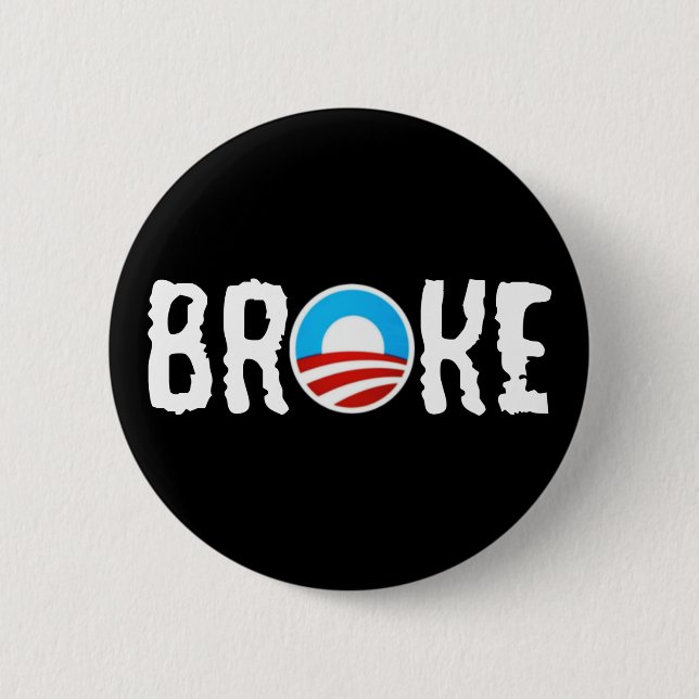 Anti Obama 6 Cm Round Badge (Front)