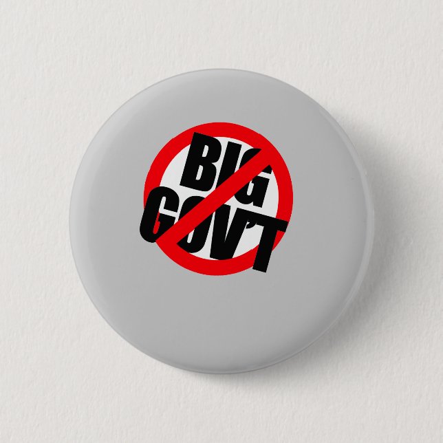 Anti-Obama - Anti- Big Government 6 Cm Round Badge (Front)
