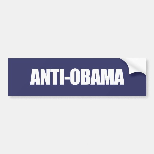 Anti-Obama - AntiObama white Bumper Sticker (Front)