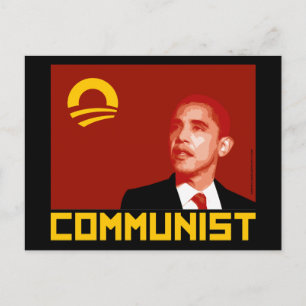 Anti-Obama: Barack Obama Communist Postcard