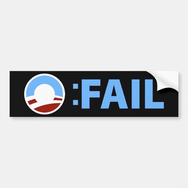 Anti-Obama: Barack Obama Fail Bumper Sticker (Front)