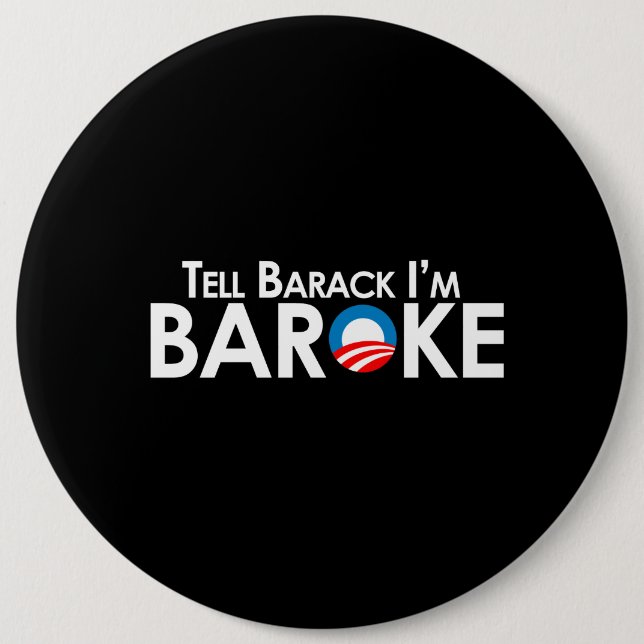 Anti-Obama - Baroke Bumpersticker 6 Cm Round Badge (Front)