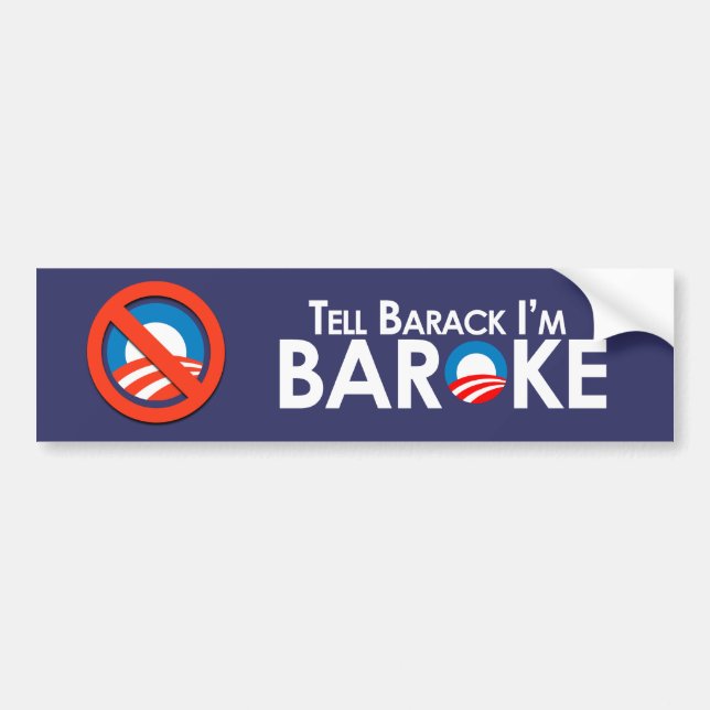 Anti-Obama - Baroke Bumpersticker Bumper Sticker (Front)