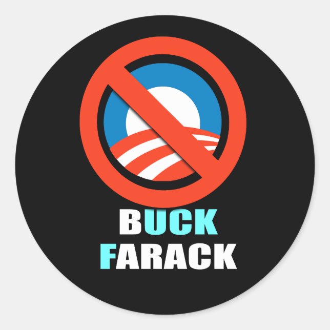 Anti-Obama - buck farack Classic Round Sticker (Front)
