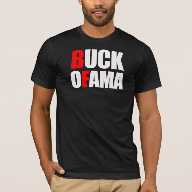Anti-Obama - BUCK OFAMA 2 white T-Shirt (Front)