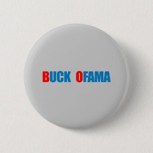 Anti-Obama - Buck Ofama blue 6 Cm Round Badge